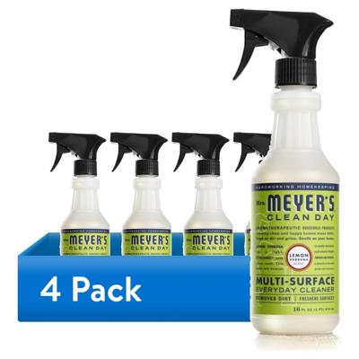 (4 pack) Mrs. Meyer’s Clean Day Multi-Surface Everyday Cleaner, Lemon Verbena Scent, 16 Ounce Bottle - Walmart.com
