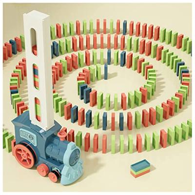 PREPHY Domino Train Toys Kids Games - Automatic Stacking Creative Game 3+ Year Old - Stem Montessori Toy for Boys 4-6 - Summer Autistic Christmas Birt