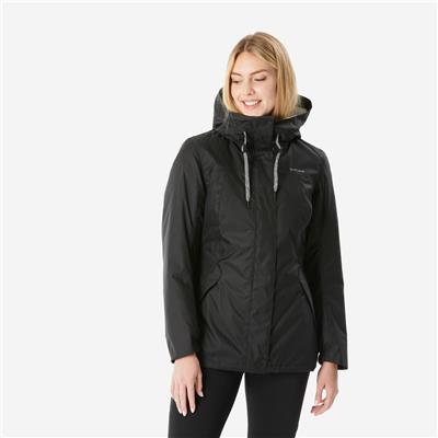 Women’s waterproof hiking jacket -10°C NH500 - Black
