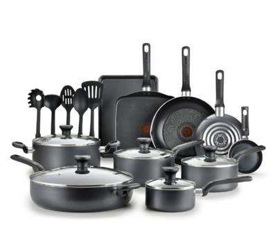 T-fal Easy Care, 20 Piece Non-Stick Pots and Pans Cookware Set | Walmart