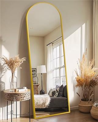 Delma Full Length Mirror, Large Floor Mirror for Wall, Bedroom, Bathroom, Living Room with Aluminium