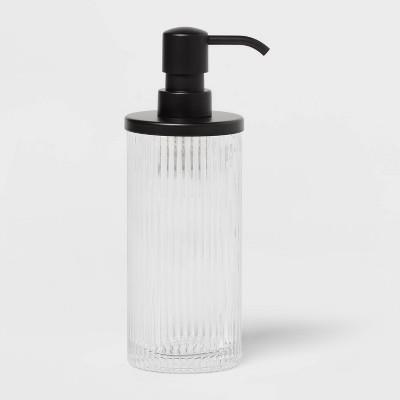 Ribbed Glass Soap Pump Black - Threshold™ : Target