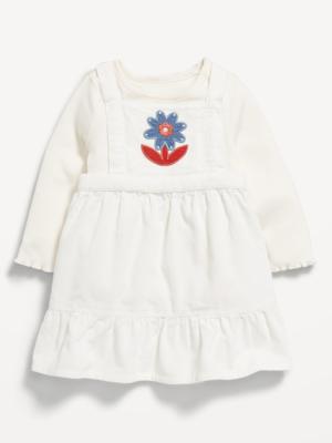 Long-Sleeve Ribbed T-Shirt and Corduroy Dress Set for Baby | Old Navy