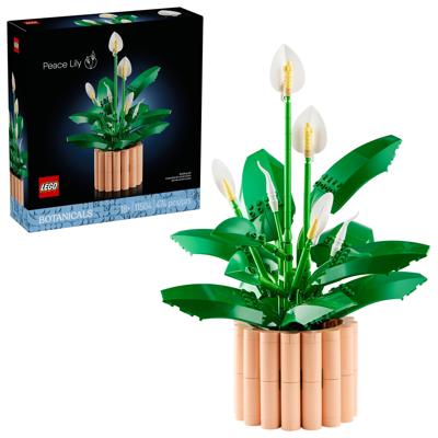 LEGO Botanicals Peace Lily Flower Building Set for Adults - DIY Bedroom, Book Shelf & Office Decor for Women & Men, Ages 18+ - Artificial Flowers Craf