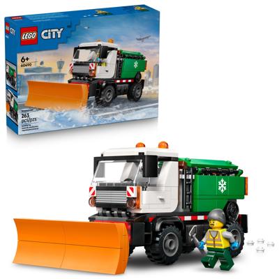 LEGO City Snowplow Truck Building Toy for Kids - Pretend Play Vehicle for Boys & Girls, Ages 5+ - Toy Truck W/Movable Plow & Driver Minifigure - Gift