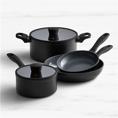 Wolstead Stonetek Ultra 4pc Cookware Set Black | Kitchen Warehouse™