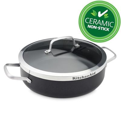 KitchenAid – NEW CERAMIC Premium Non-Stick Covered Chef’s Pan 28cm 4.2Ltr – Victorias Basement