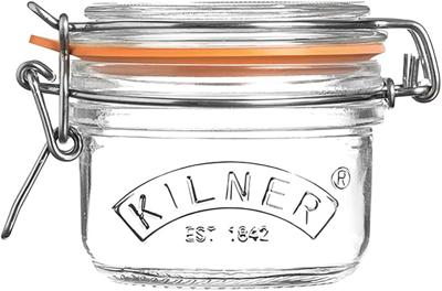 Kilner Round Clip Top Jar 0.125 Litre (125 ml) Airtight Glass Storage Jar for Preserving Spices Dry Foods Reusable : Amazon.co.uk: Home & Kitchen