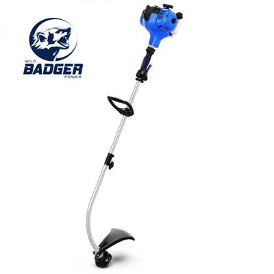 WILD BADGER POWER 15in Cutting Width Gas 26cc Grass Trimmer with 60° Curved Shaft WB26GTC - The Home Depot