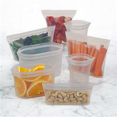Zip Top 8-Piece Silicone Storage Set | Williams Sonoma