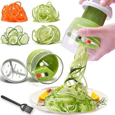Amazon.com: MOOREDLIFE Spiralizer Handheld Vegetable Slicer, 4 in 1 Zucchini Spaghetti Maker, Spiral Slicer For Making Quick Low Carb Veggie Noodles 8