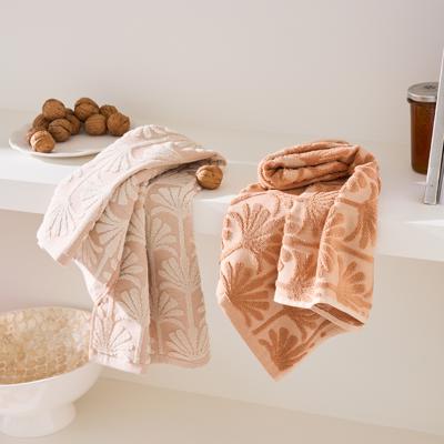 Natures Palm Clay & Natural Tea Towel Pack of 2 | Adairs