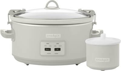 Crock Pot Crockpot 7 qt. Programmable Slow Cooker with Locking Lid and Little Dipper Mushroom 2157188 - Best Buy