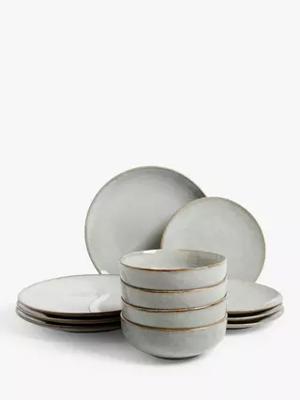 John Lewis ANYDAY Artisan Stoneware Dinnerware Set, 12 Piece