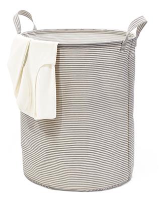 type A Prima Round Collapsible Laundry Hamper, 80-L, Striped