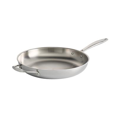 Signature 12 Inch Tri-Ply Clad Stainless Steel Fry Pan with Helper Han – Tramontina USA