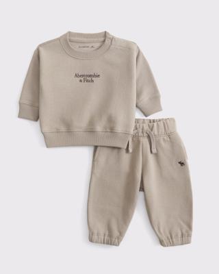 baby & toddler baby essential logo crew sweatshirt set | baby & toddler baby (NB - 24M) | Abercrombie.com