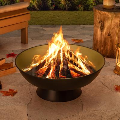 Sunjoy 22 inch Black Steel Round Wood Burning Fire Pit, Outdoor Portable Fire Pit for Bonfire Patio Backyard Garden Picnic & Reviews - Wayfair Canada