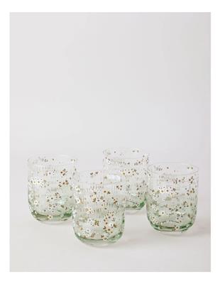 Heritage Jardin Floral Decal Tumbler 4pk in Green | MYER