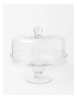 Heritage Ribbed Cake Dome And Stand 25.5x25cm | MYER