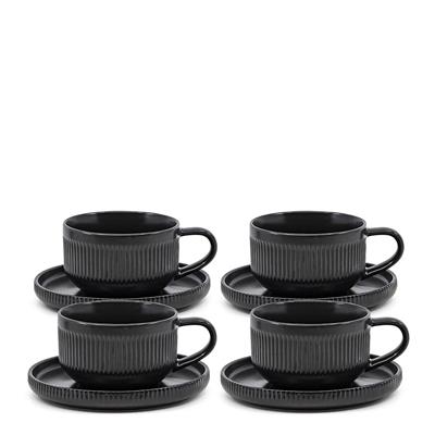 Brae Tea Cups & Saucers 290mL - Set of 4 | salt&pepper