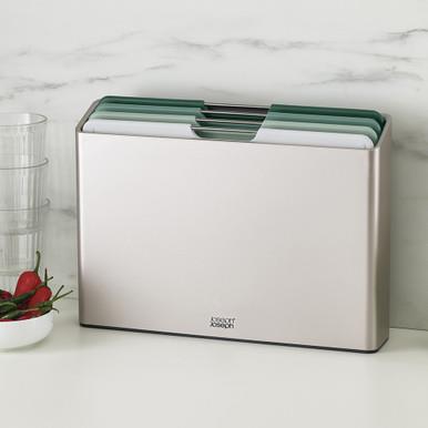 Joseph Joseph Folio 4 Piece Large Chopping Board Set - Sage | Howards Storage World
