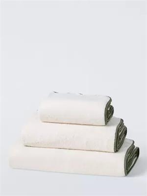 John Lewis Scallop Edge Bath Sheet, Avocado