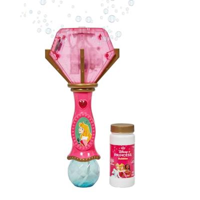 Little Kids Disney Princess Sleeping Beauty Aurora Light and Sound Musical Bubble Wand, Includes Bubble Solution