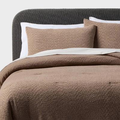 King Boucle Comforter Set Brown - Threshold™ : Target