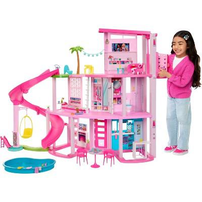 Barbie Dreamhouse Pool Party Doll House with 75+ pc, 3 Story Slide: Adult Assembly, Fits 12 Inch Dolls : Target