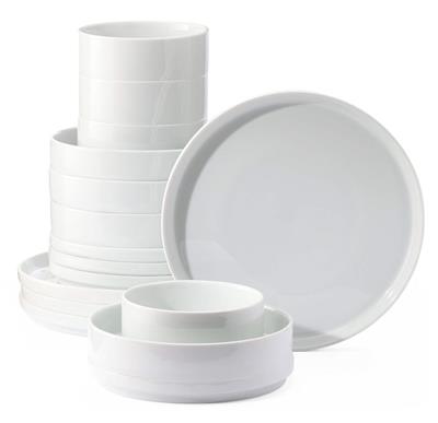 CANVAS Tate Modern Edge Porcelain Dinnerware Set, 16-pc, White