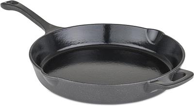 Amazon.com: Viking Cast Iron Skillet, 12 Inch Enameled Frying Pan, Kitchen Cookware, Charcoal: Home & Kitchen