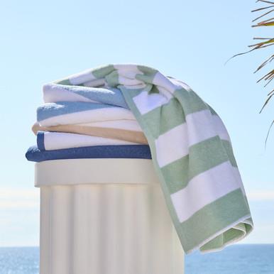 Byron Terry Stripe Beach Towel - Pillow Talk
