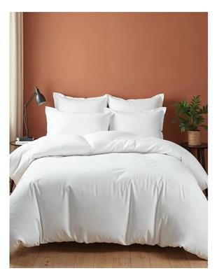 Royal Comfort Balmain Bamboo Cotton Quilt Cover Set 1000TC in White | MYER