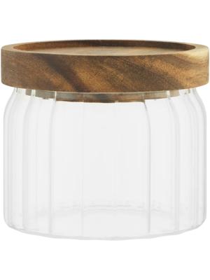 Glass Canister With Acacia Lid 8x9cm – PEP Online