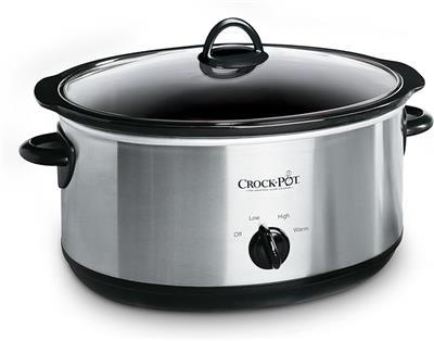 Amazon.com: Crock-Pot 7 Quart Oval Manual Slow Cooker, Stainless Steel (SCV700-S-BR), Versatile Cookware for Large Families or Entertaining: Home & Ki