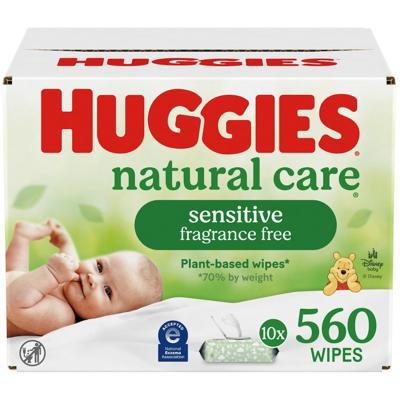 Huggies Baby Wipes, Natural Care Sensitive, UNSCENTED, 10 Flip Top Packs, 560 Wipes - 560 ea | Real Canadian Superstore