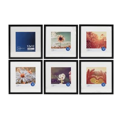 Mainstays 8x8 Matted Black Picture Frame Set of 6 for Gallery Wall Photos - Walmart.com