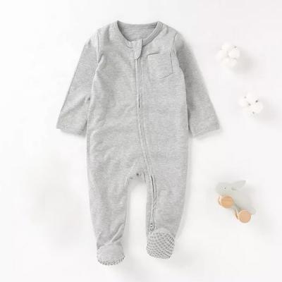 Eden Long Sleeve Zip Baby Romper Organic Cotton With Pocket – Nappy Bag Store