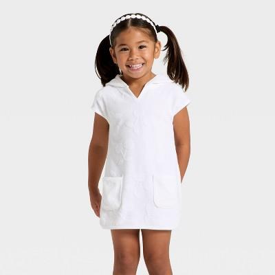 Toddler Girls Cherry Embossed Swim Cover Up Dress - Cat & Jack™ White 4T : Target