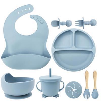 9 Pieces Baby Silicone Feeding Set