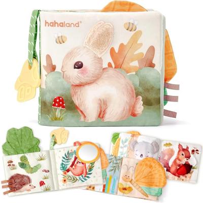 hahaland Baby Toys Baby Books 0-6 Months, Soft Cloth Newborn Sensory Books Toy for Babies, Touch Feel Activity Soft Book Infants Toys for 0 3 6 12 mon