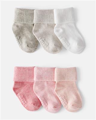 Baby Girl 6-Pack Socks - White/Pink | Carters