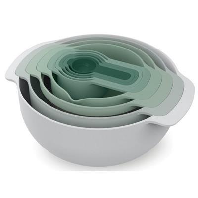 Joseph Joseph - Nest 9 Plus Food Preparation Bowl Set 9pce Sage | Peters of Kensington