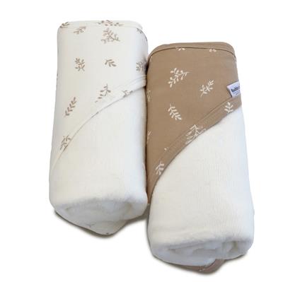 Bubba Blue 2 Pack Hooded Towel Organic Chestnut | Baby Bunting AU