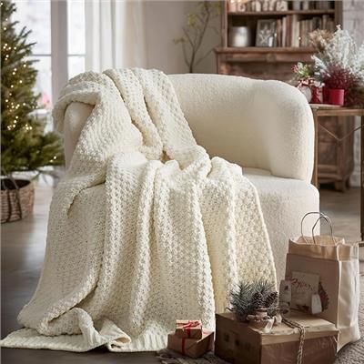 Amazon.com: EVERGRACEHOME Chunky Chenille Knit Throw Blanket for Couch, Soft Luxurious Moss Stitch Chair Blankets for Bed, Cozy Decorative Farmhouse K