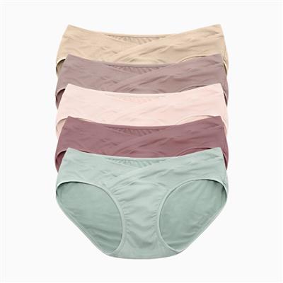 Kindred Bravely Under-the-Bump Maternity Bikini Underwear (5-Pack) - Pastels, Large | Babylist Shop