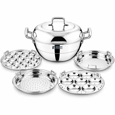 Bergner BE Essentials Triply Multi Kadai 28cm 5.5L with Lid