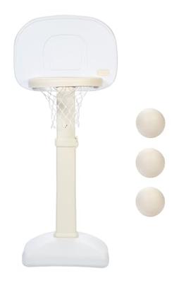 Little Tikes Cloud Collection - TotSports Easy Score Basketball Set w/ 3 Balls – White