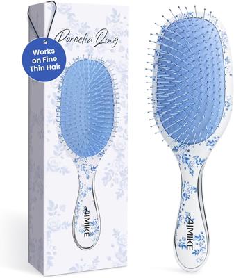Amazon.com : AIMIKE Porcelia Qing Detangler Brush, Pain-Free Detangling Brush with Soft FlexGlide Bristles, No Breakage or Pulling, Paddle Hair Brushe